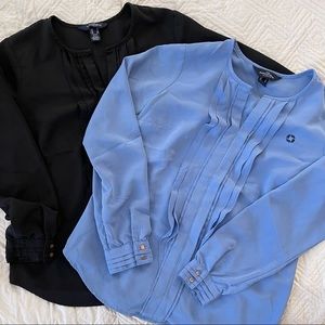 2 Lands End Chase Bank blouses. Good condition. Size 0